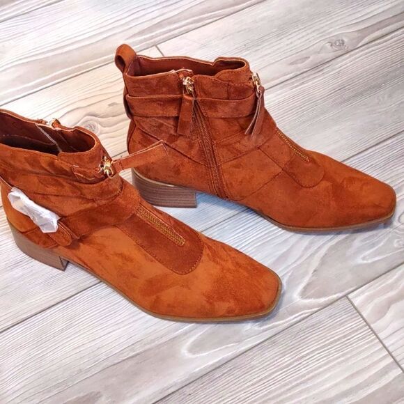 (46-4114)  COUTGO Women's Low Chunky Boots Sz 11 - Picture 6 of 10